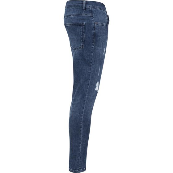 Urban Classics Skinny Ripped Stretch Denim Pants, blue denim 30
