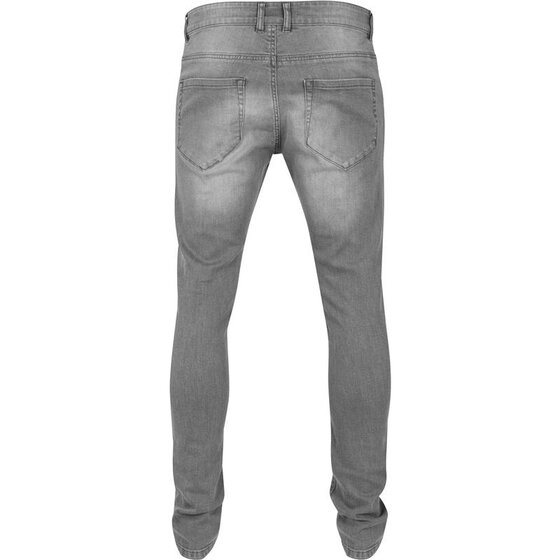 Urban Classics Slim Fit Knee Cut Denim Pants, grey 32