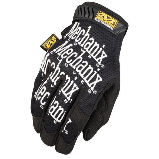 Mechanix Original Handschuhe mit weissem Aufdruck, schwarz S